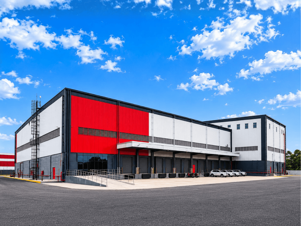 AAJ warehouse exterior with 21-metre vertical height
